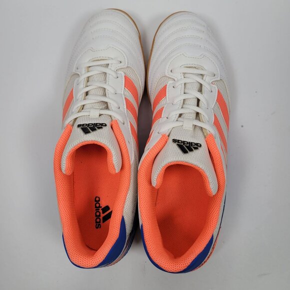 Adidas Super Sala Men's White/Orange/Blue Soccer Shoes FV2560 US Size 10.5 - Picture 5 of 8